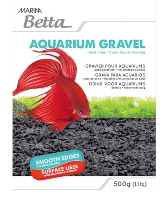 Marina Betta Gravel - Black - 500 g (1.1 lb) - Click Image to Close